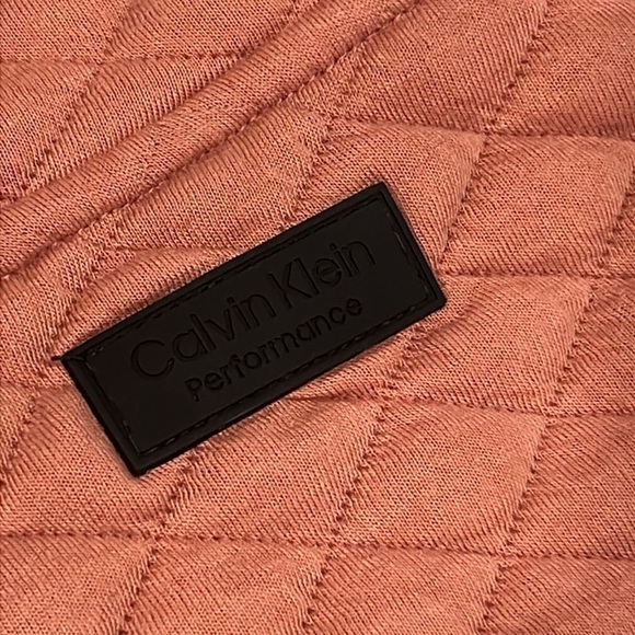 Calvin KLEIN Pink Quilted Long Drop Shoulder Pullover size Large - Picture 9 of 14